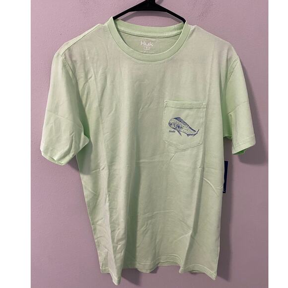 New Huk Men's Short Sleeve Mineral Wash T-Shirt Size Small - Picture 1 of 3